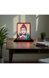 Car Desk/Table Top Meditative Buddha Wooden Photo Stand 3x4 Inches, Compact & Stylish Spiritual Display For Car, Home & Office (Pack Of 1) (F14434)