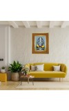 Lord Ganesha Photo Frame 10x14 Inches-Brown Wooden Frame For Home, Office & Temple Decoration And Gifting (F6415)