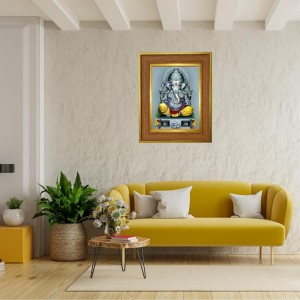 Lord Ganeshaa Photo Frame 16x20 Inches-Brown Wooden Frame For Home, Office & Temple Decoration And Gifting (F6415) Lord Ganeshaa Photo Frame 16x20 Inches-Brown Wooden Frame For Home, Office & Temple Decoration And Gifting (F6415)