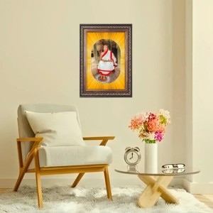 Maa Sarada Spiritual Guru Digital Photo In Designer Frame, Size 16x20 Inch | Hindu Religious Picture For Home Temple, Office & Gift | Wall Art & Pooja Decor (F10479)