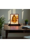 Car Desk/Table Top Lord Shiva Wooden Photo Stand â€“ 3x4 Inches, Compact & Stylish Spiritual Display For Car, Home & Office (Pack Of 1) (F15098)