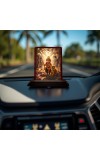 Car Desk/Table Top Lord Karthikeya Wooden Photo Stand 3x4 Inches, Compact & Stylish Spiritual Display For Car, Home & Office (Pack Of 1) (F14334)