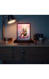 Car Desk/Table Top Lord Shiva And Parvathi Wooden Photo Stand 3x4 Inches, Compact & Stylish Spiritual Display For Car, Home & Office (Pack Of 1) (F14329)