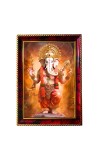 Lord Ganesha Photo Frame For Wall & Table | 7x9 Inch Golden Cherry Finish | Decorative Lord Ganesha Photo Frame For Home, Office & Pooja Room (F11580)