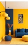 Divine Radha Rani Digital Golden Color Photo Frame | Hindu Religious Wall Decor | 8x15 Inches - Inspirational Wall Art For Office, Home Decor - Ideal Spiritual Gift (F10261)