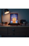 Car Desk/Table Top Lord Dattatreya Wooden Photo Stand 3x4 Inches, Compact & Stylish Spiritual Display For Car, Home & Office (Pack Of 1) (F14340)