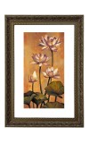 White Lotus Big Photo Frame - 20x28 Inches For Home,Temple & Office Decoration (F10630)