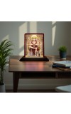 Car Desk/Table Top Lord Hanuman Wooden Photo Stand 3x4 Inches, Compact & Stylish Spiritual Display For Car, Home & Office (Pack Of 1) (F14517)