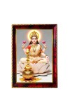 Goddess Laxmi Photo Frame For Wall & Table | 7x9 Inch Golden Cherry Finish | Decorative Goddess Laxmi Photo Frame For Home, Office & Pooja Room (F11658)