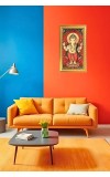Lord Ganesh Digital Golden Color Photo Frame | Hindu Religious Wall Decor | 8x15 Inches - Inspirational Wall Art For Office, Home Decor - Ideal Spiritual Gift (F10307)