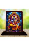 Car Desk/Table Top Lord Shiva Wooden Photo Stand â€“ 3x4 Inches, Compact & Stylish Spiritual Display For Car, Home & Office (Pack Of 1) (F15102)