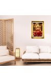 Mata Lakhsmi Golden Photo Frame - 16x20 Inches | Elegant Wooden Frame For Home, Office & Temple Decoration | Spiritual Wall & Table Decor And Gift Item (F9735)