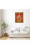 Maa Durga Photo Frame 18x22 Inches-Brown Wooden Frame For Home, Office & Temple Decoration And Gifting (F6269)