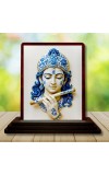 Car Desk/Table Top Lord Krishna Wooden Photo Stand 3x4 Inches, Compact & Stylish Spiritual Display For Car, Home & Office (Pack Of 1) (F15181)