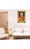 Mata Lakhsmi Golden Photo Frame - 18x22 Inches | Elegant Wooden Frame For Home, Office & Temple Decoration | Spiritual Wall & Table Decor And Gift Item (F9453)