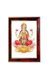 Goddess Lakshmi Photo Frame For Wall & Table | 7x9 Inch Golden Cherry Finish | Decorative Goddess Lakshmi Photo Frame For Home, Office & Pooja Room (F11561)