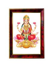 Goddess Lakshmi Photo Frame For Wall & Table | 7x9 Inch Golden Cherry Finish | Decorative Goddess Lakshmi Photo Frame For Home, Office & Pooja Room (F11561)