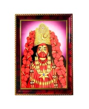 Jai Maa Kali Photo Frame For Wall & Table | 7x9 Inch Golden Cherry Finish | Decorative Jai Maa Kali Photo Frame For Home, Office & Pooja Room (F11390)