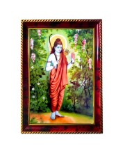 Lord Rama Photo Frame For Wall & Table | 7x9 Inch Golden Cherry Finish | Decorative Lord Rama Photo Frame For Home, Office & Pooja Room (F11411)