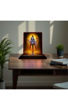 Car Desk/Table Top Lord Shiva Wooden Photo Stand â€“ 3x4 Inches, Compact & Stylish Spiritual Display For Car, Home & Office (Pack Of 1) (F15105)