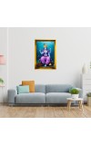 Lord Vishnu Golden Photo Frame - 16x20 Inches | Elegant Wooden Frame For Home, Office & Temple Decoration | Spiritual Wall & Table Decor And Gift Item (F9781)