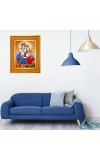 Radha Krishna Photo Frame 12x16 Inches-Brown Wooden Frame For Home, Office & Temple Decoration And Gifting (F6468)