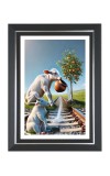 Cows Photo Wall & Table Frame | 12x16 Inch Black Designer | Perfect For Gifting & Home Decor (F9619)