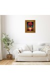 Goddess Maa Kaali Photo Frame 14x18 Inches-Brown Wooden Frame For Home, Office & Temple Decoration And Gifting (F6276)
