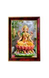 Goddess Laxmi Photo Frame For Wall & Table | 7x9 Inch Golden Cherry Finish | Decorative Goddess Laxmi Photo Frame For Home, Office & Pooja Room (F11557)