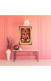 Lord Shiva Golden Photo Frame - 16x20 Inches | Elegant Wooden Frame For Home, Office & Temple Decoration | Spiritual Wall & Table Decor And Gift Item (F9435)