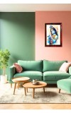 God Sri Krishna Photo Frame For Wall & Table | 7x9 Inch Golden Cherry Finish | Decorative God Sri Krishna Photo Frame For Home, Office & Pooja Room (F11593)