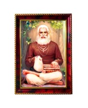 Srila Bhaktivinoda Thakura Photo Frame For Wall & Table | 7x9 Inch Golden Cherry Finish | Decorative Srila Bhaktivinoda Thakura Photo Frame For Home, Office & Pooja Room (F11533)