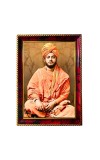 Swami Vivekananda Photo Frame For Wall & Table | 7x9 Inch Golden Cherry Finish | Decorative Swami Vivekananda Photo Frame For Home, Office & Pooja Room (F11441)