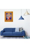 Radha And Krishna Photo Frame 12x16 Inches-Brown Wooden Frame For Home, Office & Temple Decoration And Gifting (F6473)