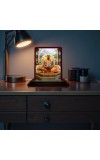Car Desk/Table Top Bhaktivedanta Swami Prabhupada Wooden Photo Stand 3x4 Inches, Compact & Stylish Spiritual Display For Car, Home & Office (Pack Of 1) (F14652)