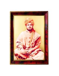 Swami Vivekananda Photo Frame For Wall & Table | 7x9 Inch Golden Cherry Finish | Decorative Swami Vivekananda Photo Frame For Home, Office & Pooja Room (F11755)