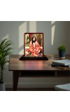 Car Desk/Table Top Anandamayi Wooden Photo Stand 3x4 Inches, Compact & Stylish Spiritual Display For Car, Home & Office (Pack Of 1) (F14476)