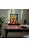 Car Desk/Table Top Lord Surya Deva Wooden Photo Stand 3x4 Inches, Compact & Stylish Spiritual Display For Car, Home & Office (Pack Of 1) (F14459)