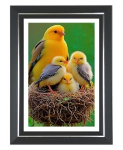 Yellow Canary Photo Wall & Table Frame | 10x14 Inch Black Designer | Perfect For Gifting & Home Decor (F9613)