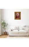 Lord Ganesha Photo Frame 10x14 Inches-Brown Wooden Frame For Home, Office & Temple Decoration And Gifting (F6275)