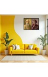 Acharya Rajneesh (Oshoo) &Maa Anand Sheela Laminated Photo - 7x9 Inches, Divine Blessings For Home & Office And Temple Decoration (F16333)