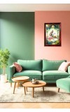 Radha Krishna Photo Frame For Wall & Table | 7x9 Inch Golden Cherry Finish | Decorative Radha Krishna Photo Frame For Home, Office & Pooja Room (F11452)