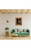 Lord Buddha Photo Frame 10x14 Inches-Brown Wooden Frame For Home, Office & Temple Decoration And Gifting (F6296)