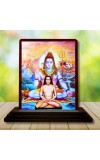 Car Desk/Table Top Mahavathar Babaji Wooden Photo Stand 3x4 Inches, Compact & Stylish Spiritual Display For Car, Home & Office (Pack Of 1) (F14319)