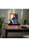 Car Desk/Table Top Swami Vivekananda Wooden Photo Stand 3x4 Inches, Compact & Stylish Spiritual Display For Car, Home & Office (Pack Of 1) (F14582)