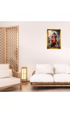 Devi Durga Golden Photo Frame - 16x20 Inches | Elegant Wooden Frame For Home, Office & Temple Decoration | Spiritual Wall & Table Decor And Gift Item (F9740)