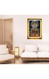 Lord Vishnu Golden Photo Frame - 16x20 Inches | Elegant Wooden Frame For Home, Office & Temple Decoration | Spiritual Wall & Table Decor And Gift Item (F9442)