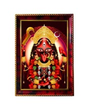 Goddess Kali Photo Frame For Wall & Table | 7x9 Inch Golden Cherry Finish | Decorative Goddess Kali Photo Frame For Home, Office & Pooja Room (F11582)
