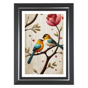Two Colorful Birds Photo Wall & Table Frame | 12x16 Inch Black Designer | Perfect For Gifting & Home Decor (F9593) Two Colorful Birds Photo Wall & Table Frame | 12x16 Inch Black Designer | Perfect For Gifting & Home Decor (F9593)