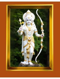 Jai Shree Raam Golden Photo Frame - 16x20 Inches | Elegant Wooden Frame For Home, Office & Temple Decoration | Spiritual Wall & Table Decor And Gift Item (F9556)